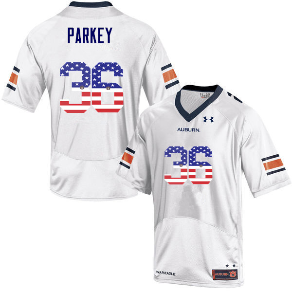 Auburn Tigers Men's Cody Parkey #36 White Under Armour Stitched College USA Flag Fashion NCAA Authentic Football Jersey RTW7274KE
